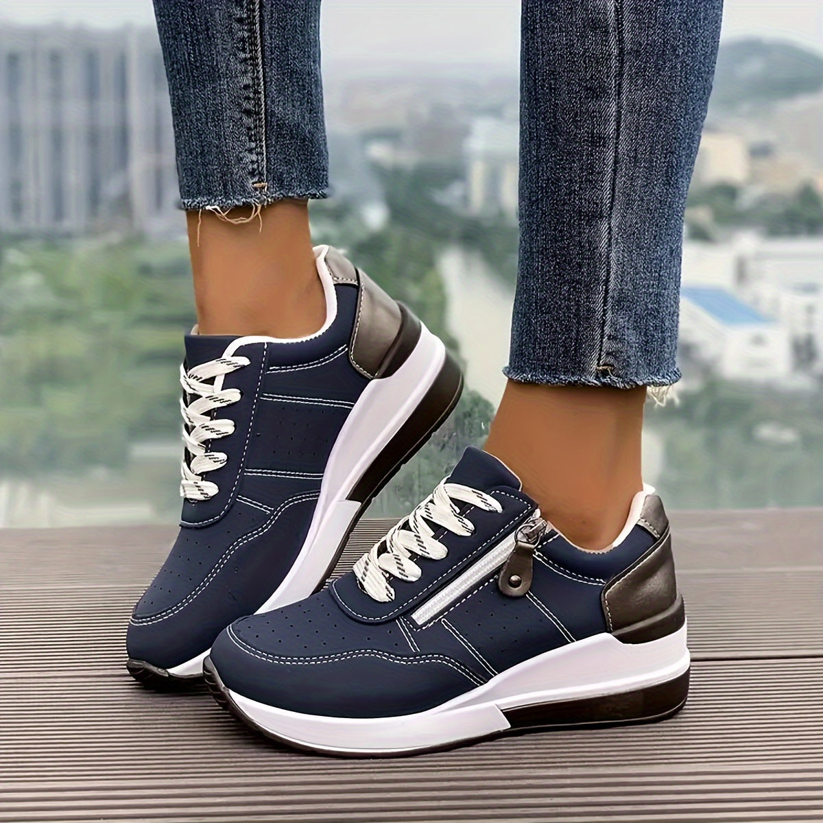 Perforated Low-Top Sneakers for Women β Stylish & Comfortable