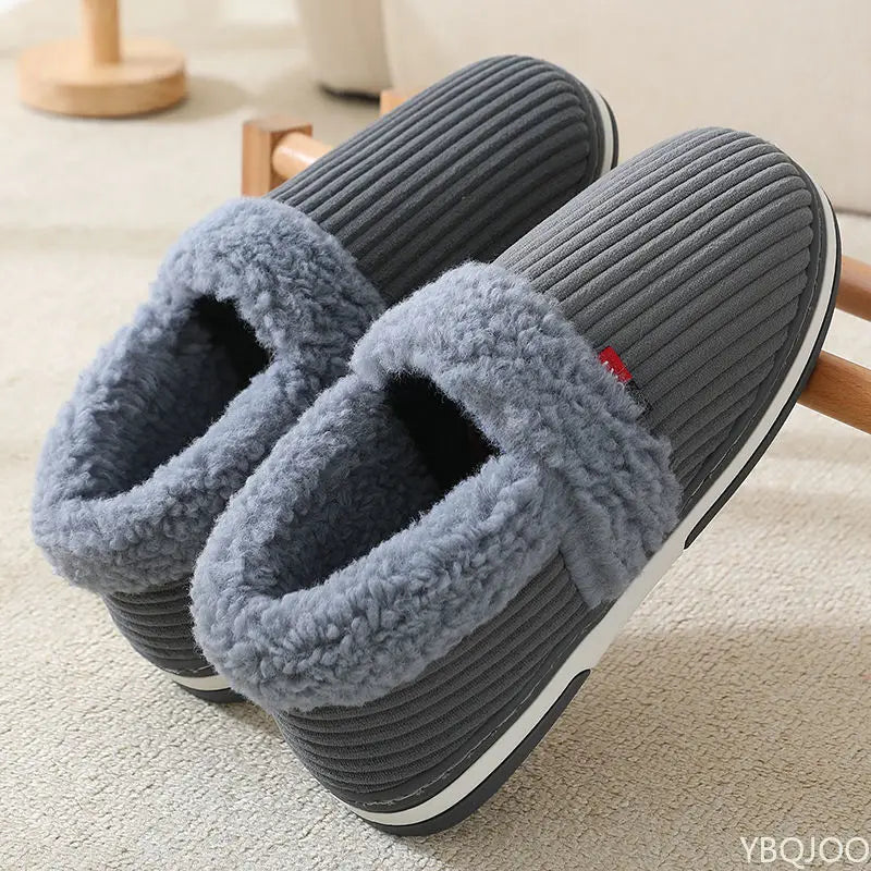 Plush Indoor Slippers for Men β Cozy & Non-Slip Comfort
