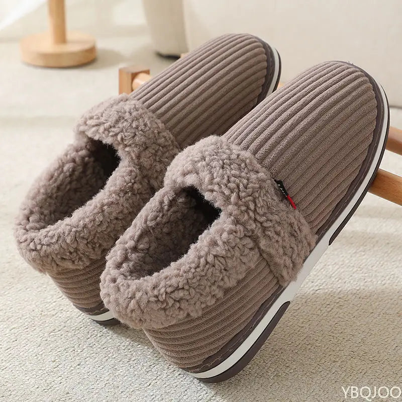 Plush Indoor Slippers for Men β Cozy & Non-Slip Comfort