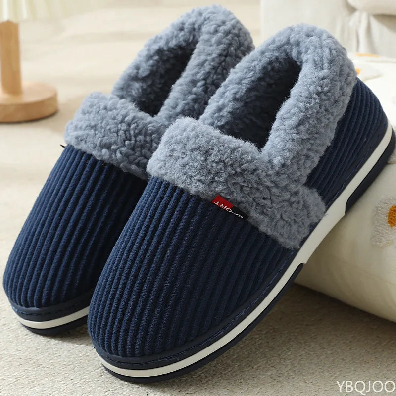 Plush Indoor Slippers for Men β Cozy & Non-Slip Comfort