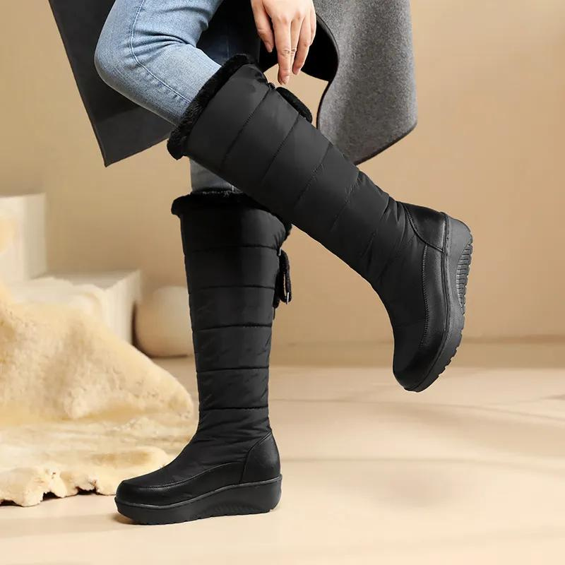 Plush Lace-Up Winter Boots for Women β Cozy & Stylish