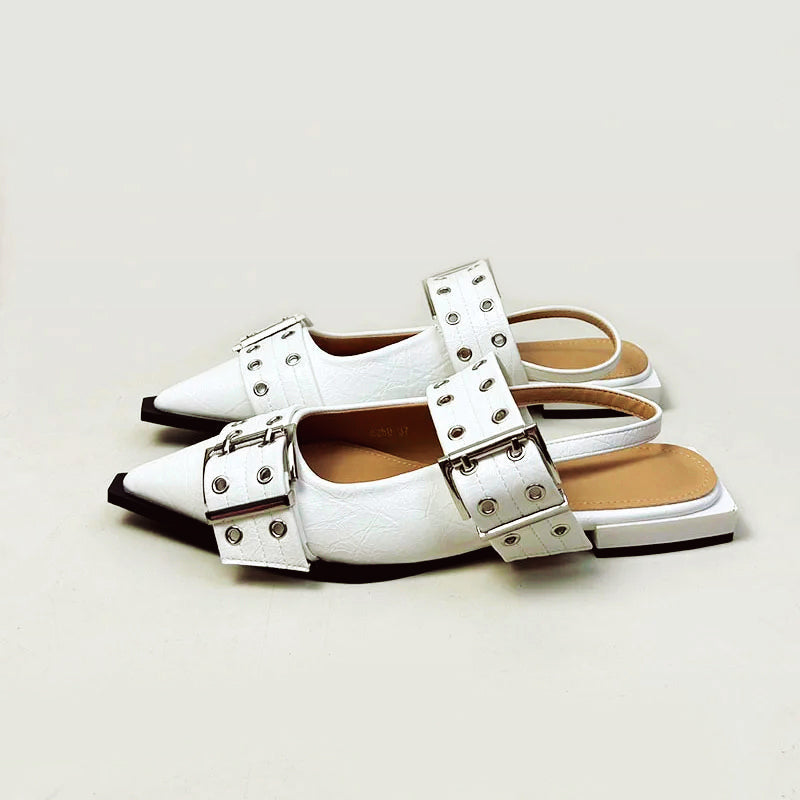 Pointed Sandals for Women β Bold & Stylish Design with Wide Buckle Straps