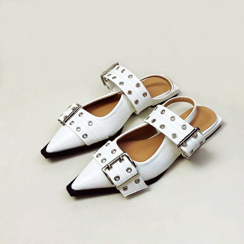 Pointed Sandals for Women β Bold & Stylish Design with Wide Buckle Straps