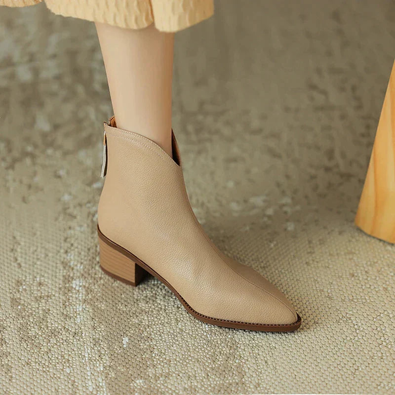 Pointed-Toe Black Ankle Boots for Women β Chic & Versatile Style