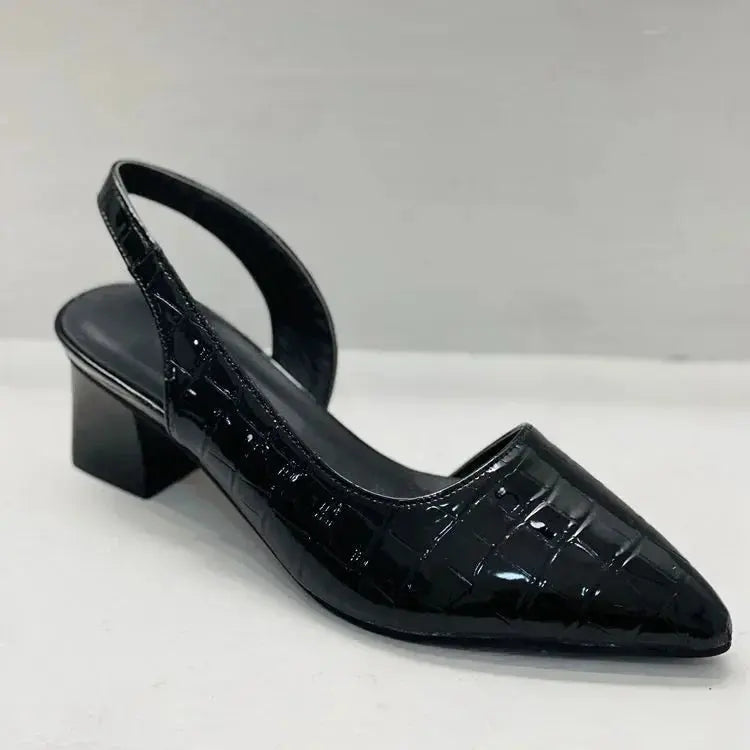 Pointed Toe Black Pumps for Women β Chic Slingback Design & All-Day Comfort