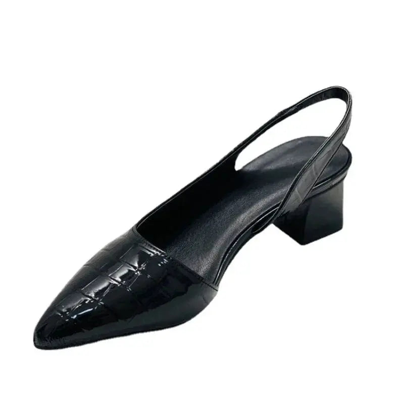 Pointed Toe Black Pumps for Women β Chic Slingback Design & All-Day Comfort