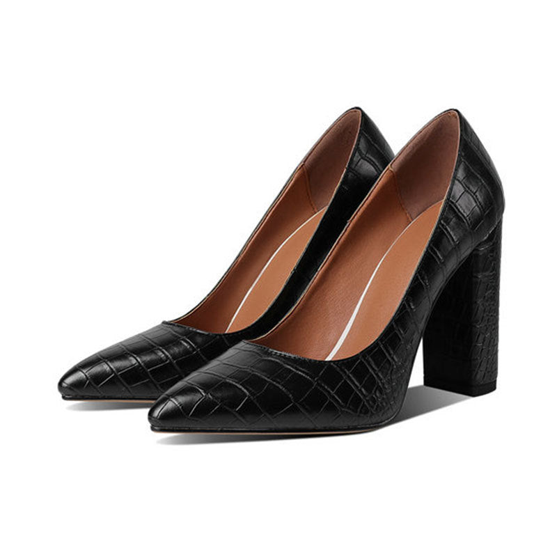 Pointed-Toe Block Heel Pumps for Women β Elegant & Comfortable