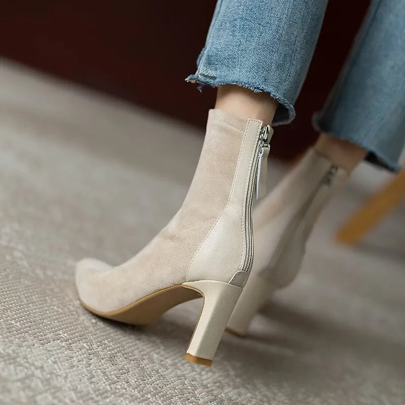 Pointed Toe Stiletto Ankle Boots for Women β Chic & Versatile