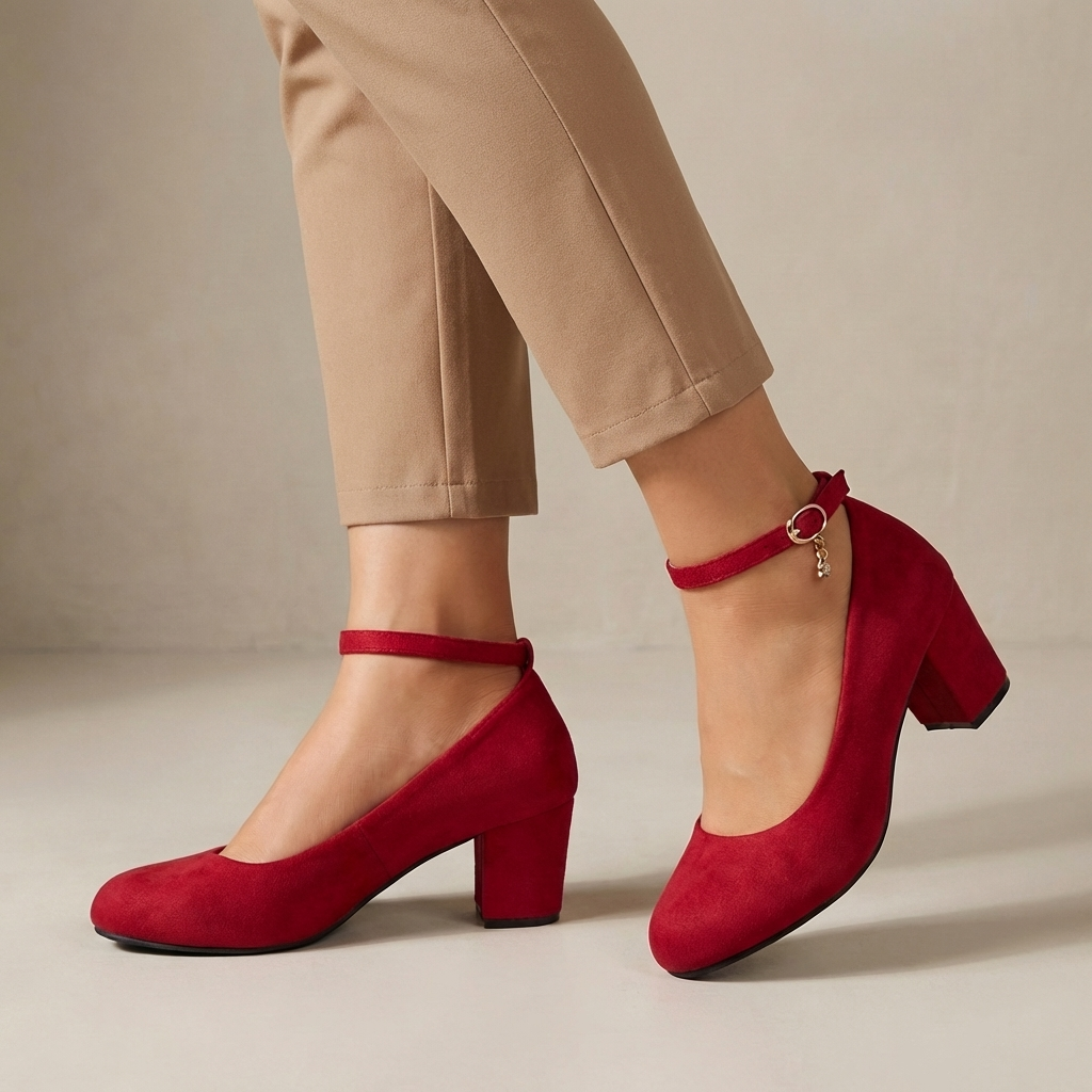 Ankle Strap Block Heel Pumps β Elegant Casual Comfort Shoes