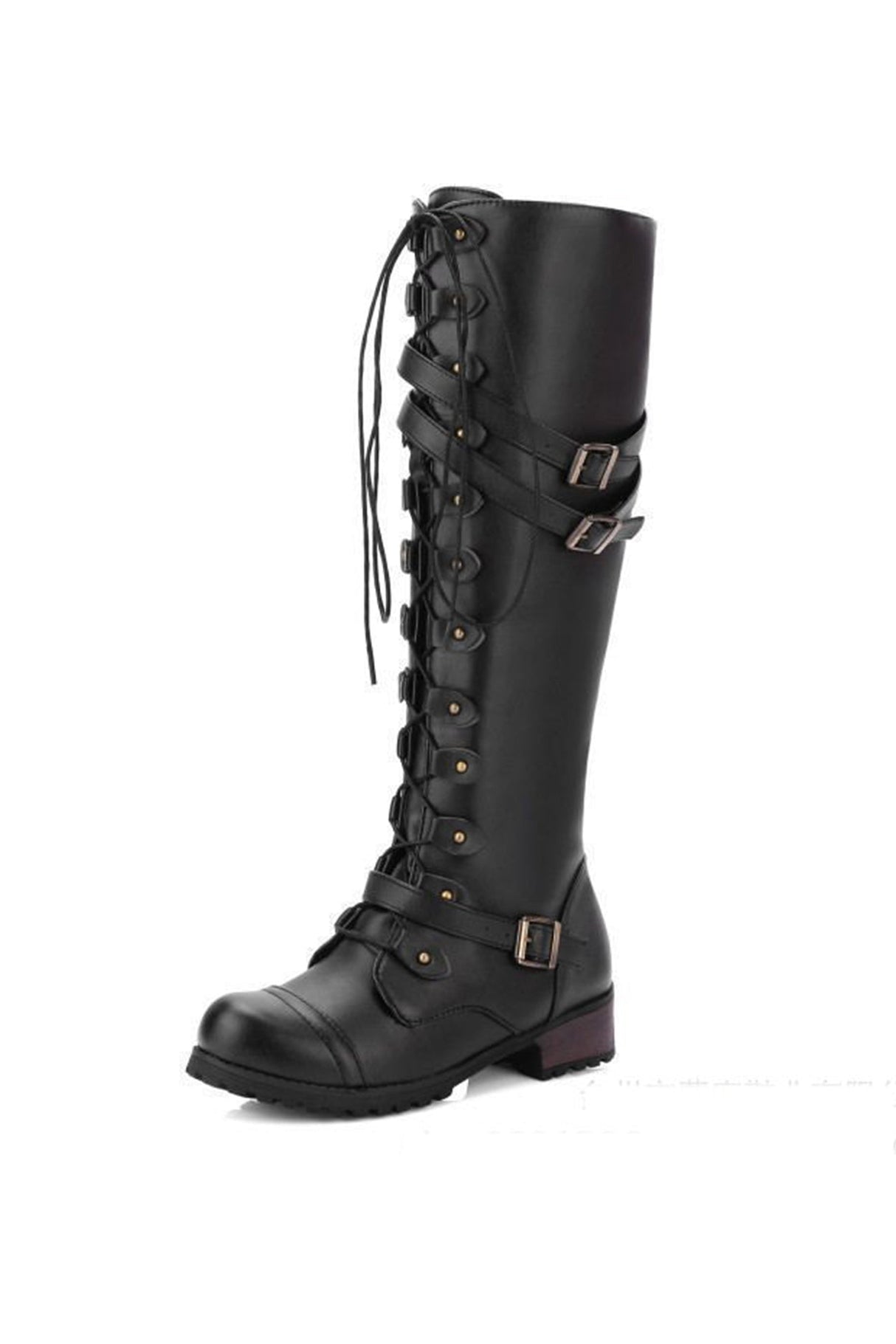 Rivet Belt Buckle Knight Boots for Women β Bold & Edgy Style