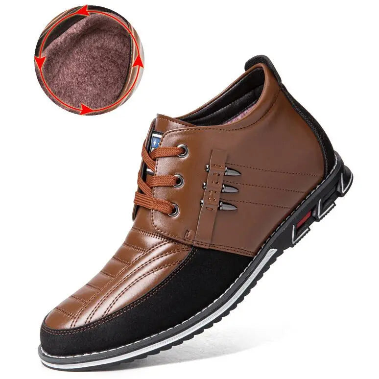 Rivet Lace-Up Black Ankle Boots for Men β Stylish & Comfortable Business Casual 5