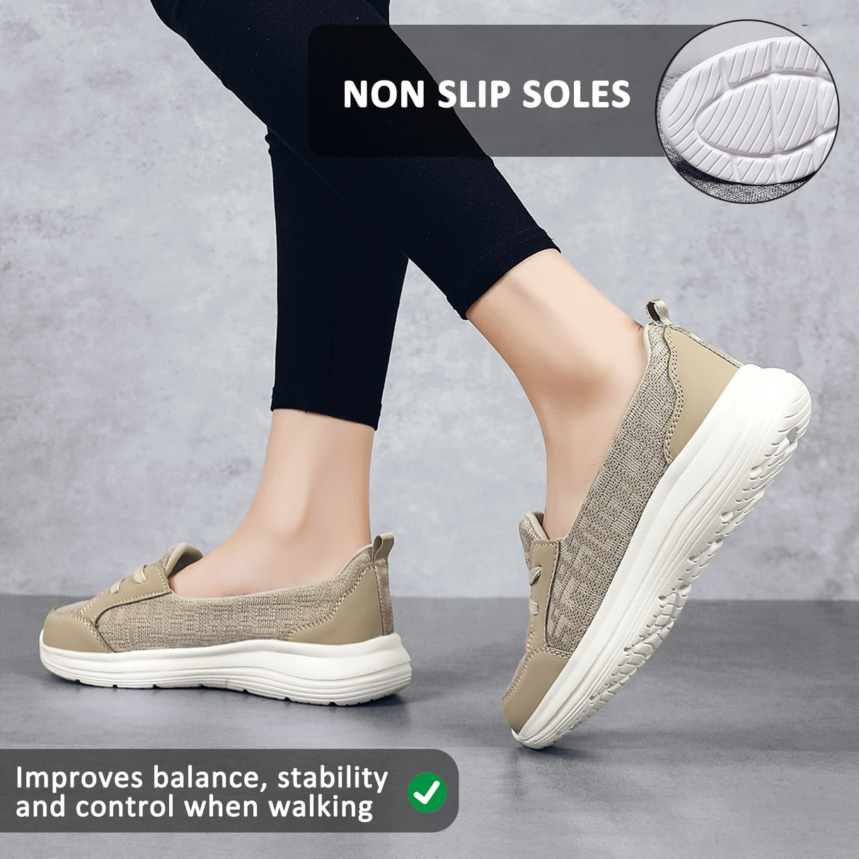 Slip-On Casual Shoes for Women β Comfortable & Versatile Walking Footwear 3