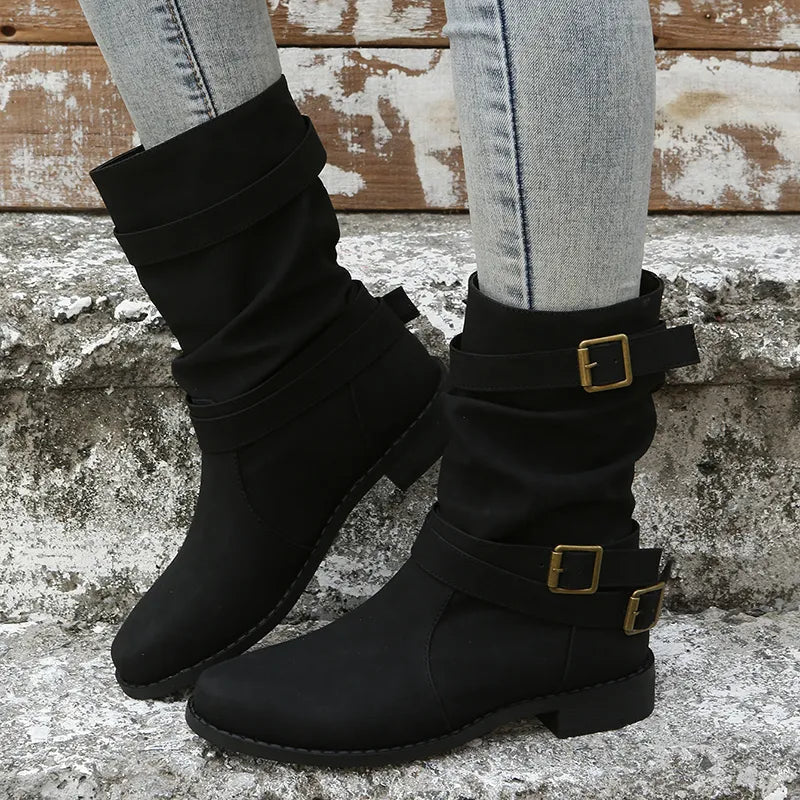 Slouch Mid-Calf Boots for Women β Effortlessly Chic & Comfortable
