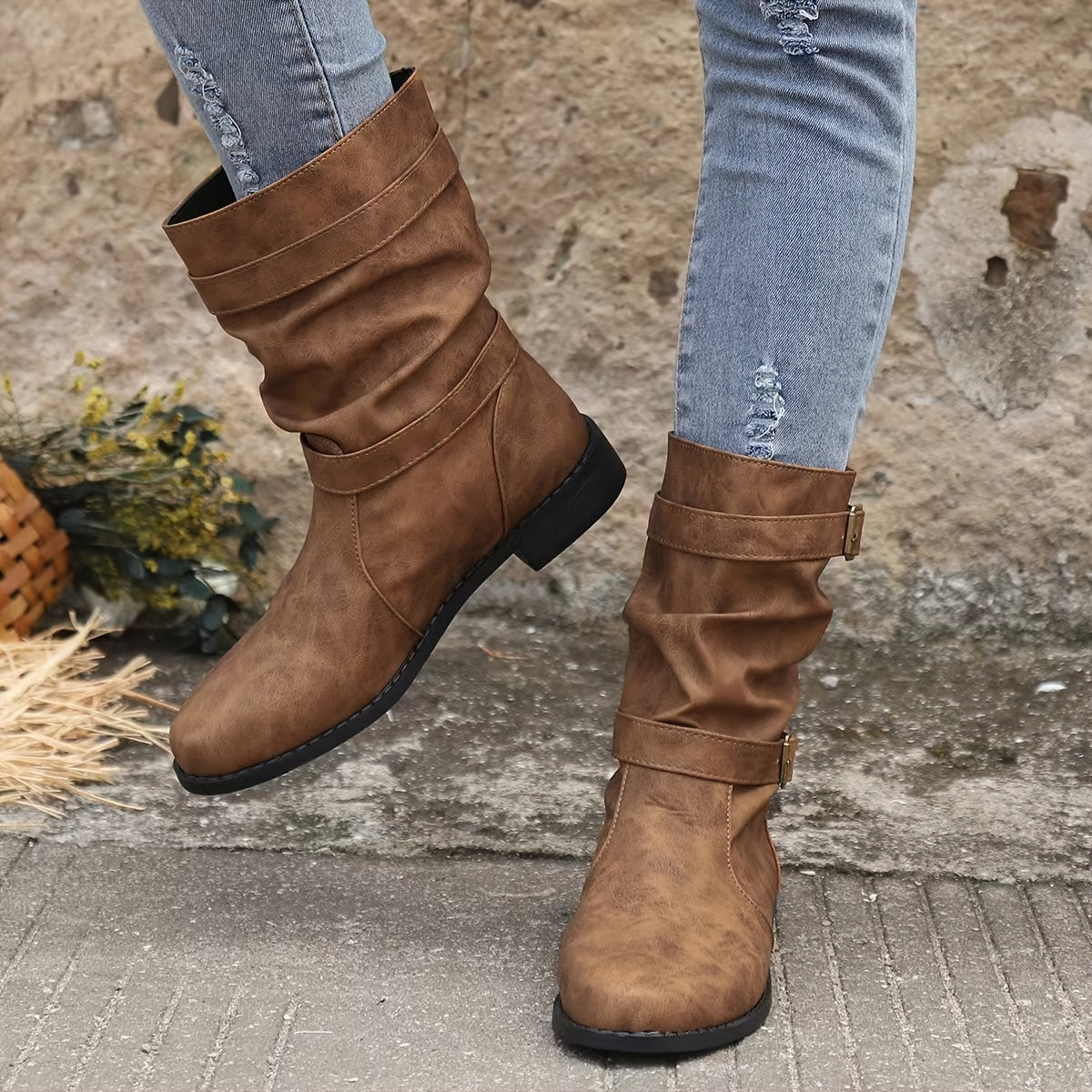 Slouchy Western Ankle Boots for Women β Effortlessly Stylish & Comfortable