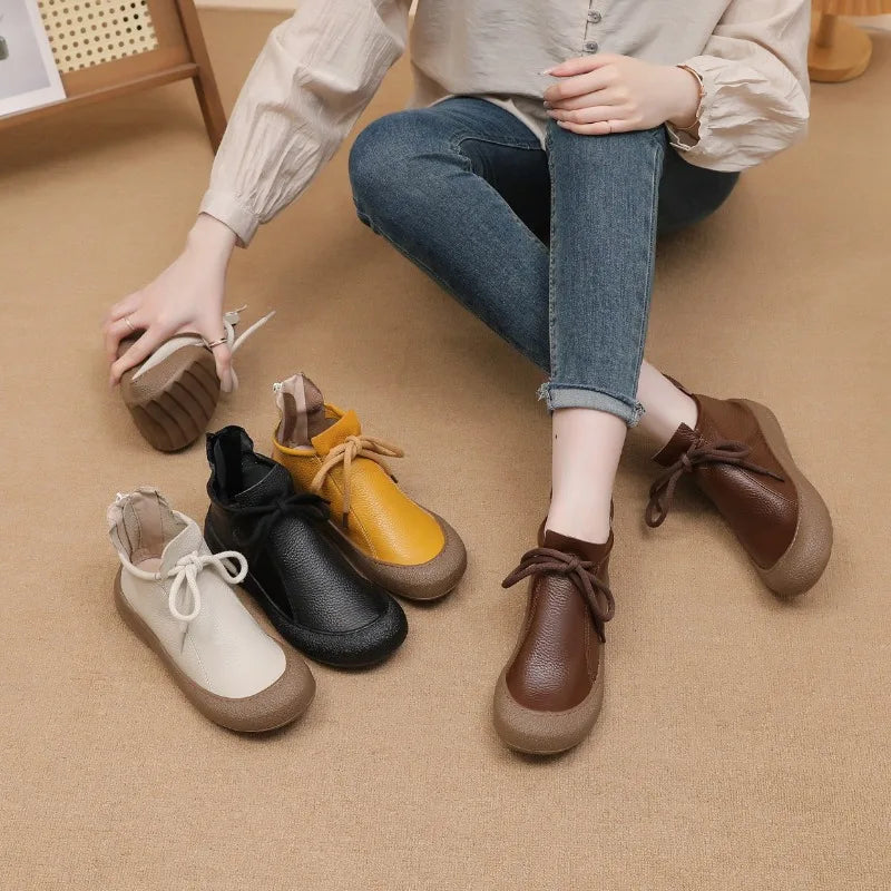 Soft Ankle Boots for Women – Retro Style & Comfortable Fit