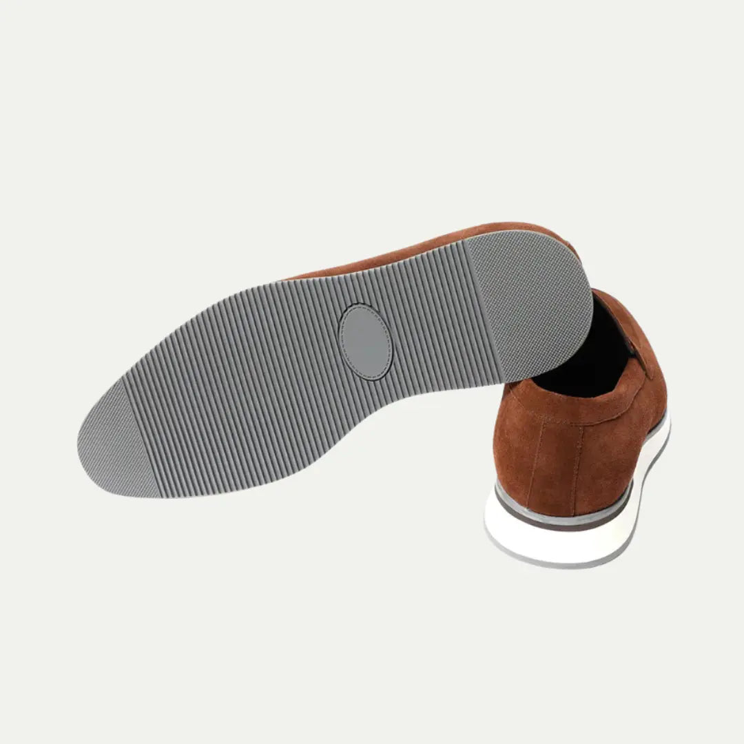 Soft Suede Penny Loafers Black