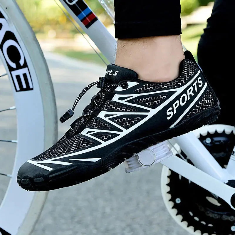 Sporty Men's Cycling Shoes β Lightweight & Non-Slip Design for Road and MTB Bareroots Footwear