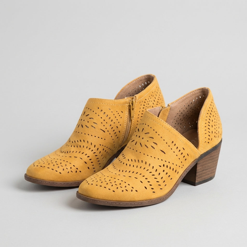 Side-Zip Ankle Booties for Women β Chic Block Heel Comfort
