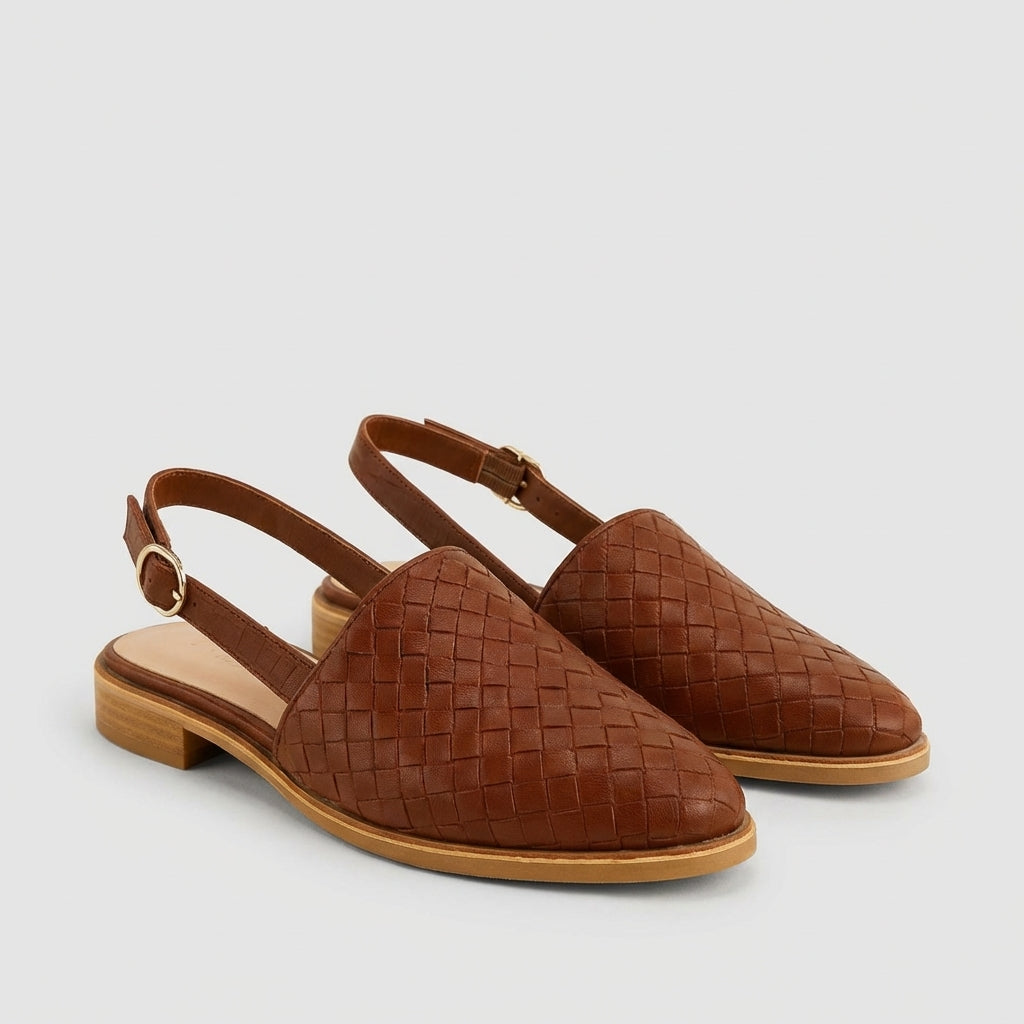 Woven Slingback Loafers β Casual Lightweight Comfort Slip-On Flats