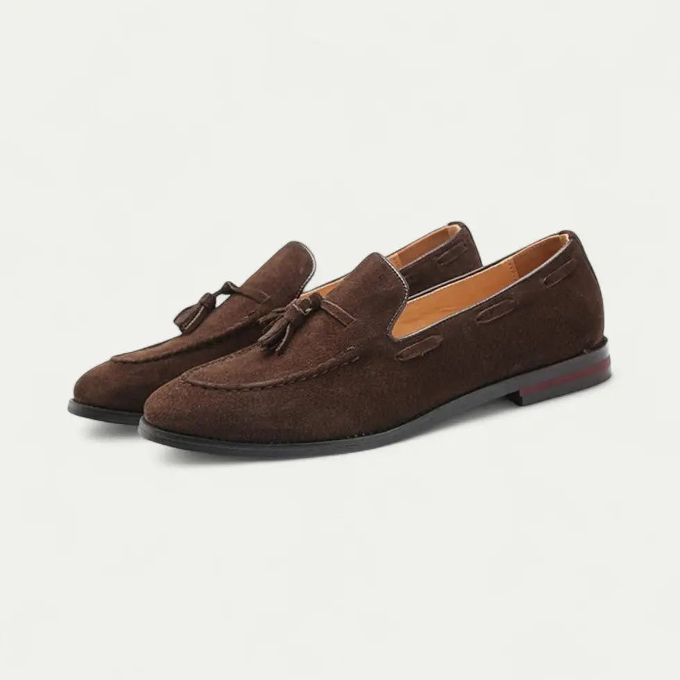 Suede Tassel Loafers for Smart Casual and Office Wear
