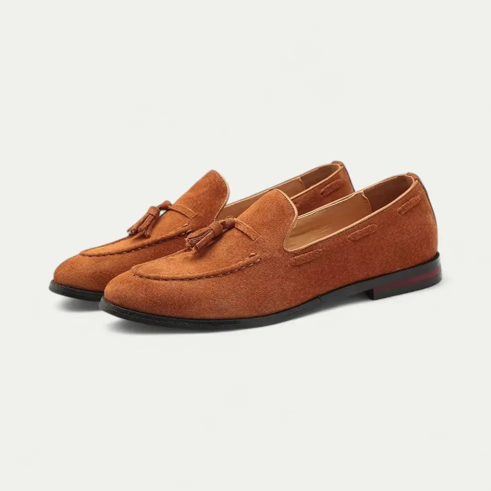 Suede Tassel Loafers for Smart Casual and Office Wear