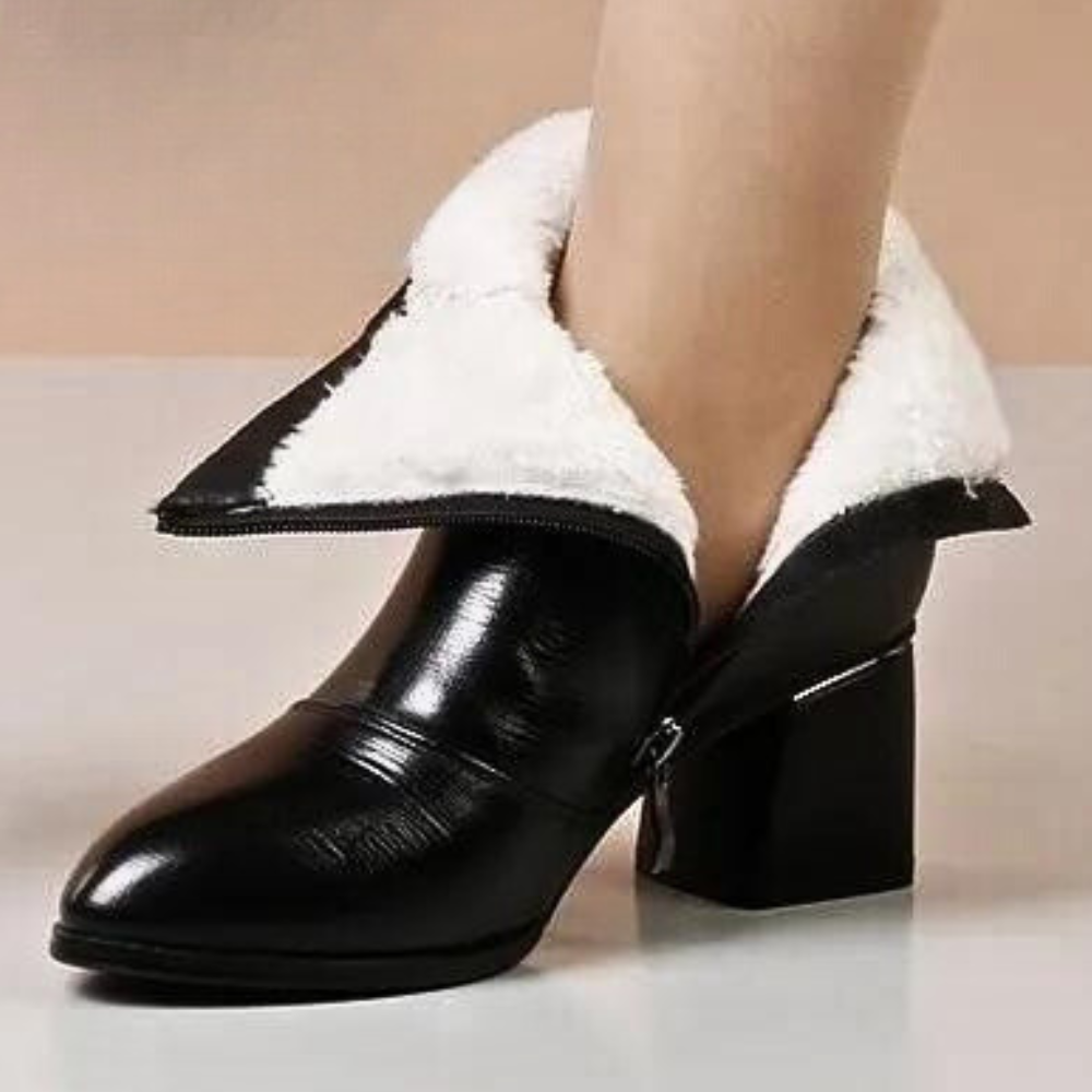 Textured Ankle Boots for Women β Stylish & Comfortable Block Heel