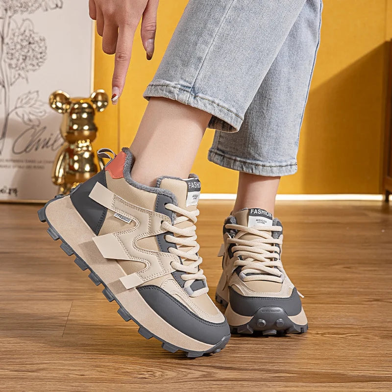 Thick-Sole Sports Shoes for Women β Warm & Stylish for Winter 1