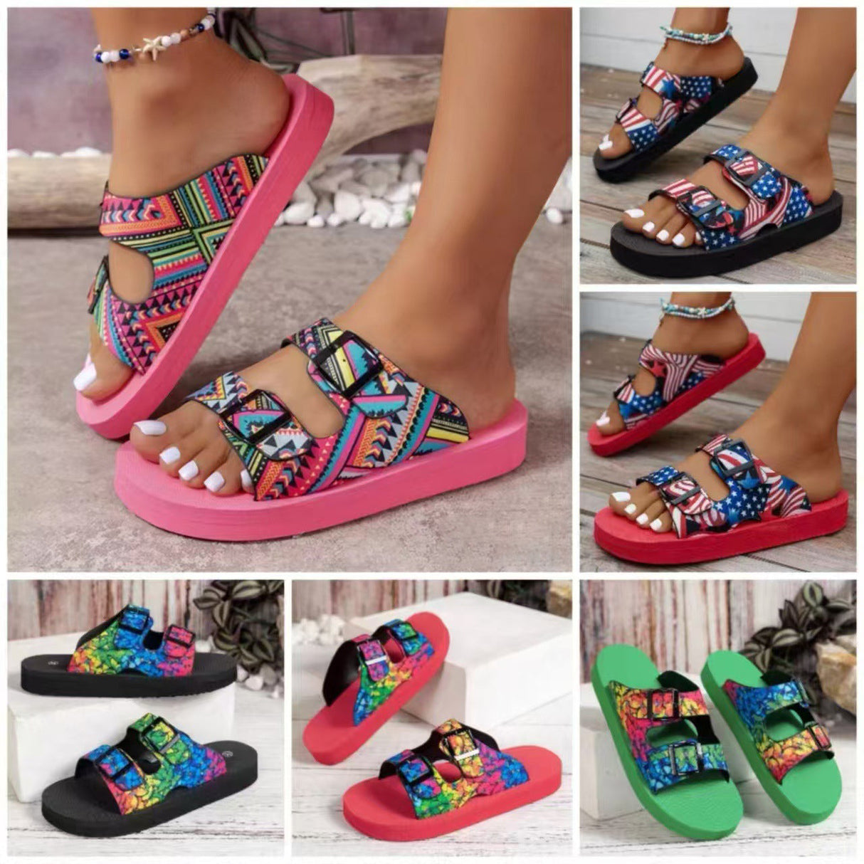 Thick-Soled Colorful Slippers for Women β Lightweight & Comfortable
