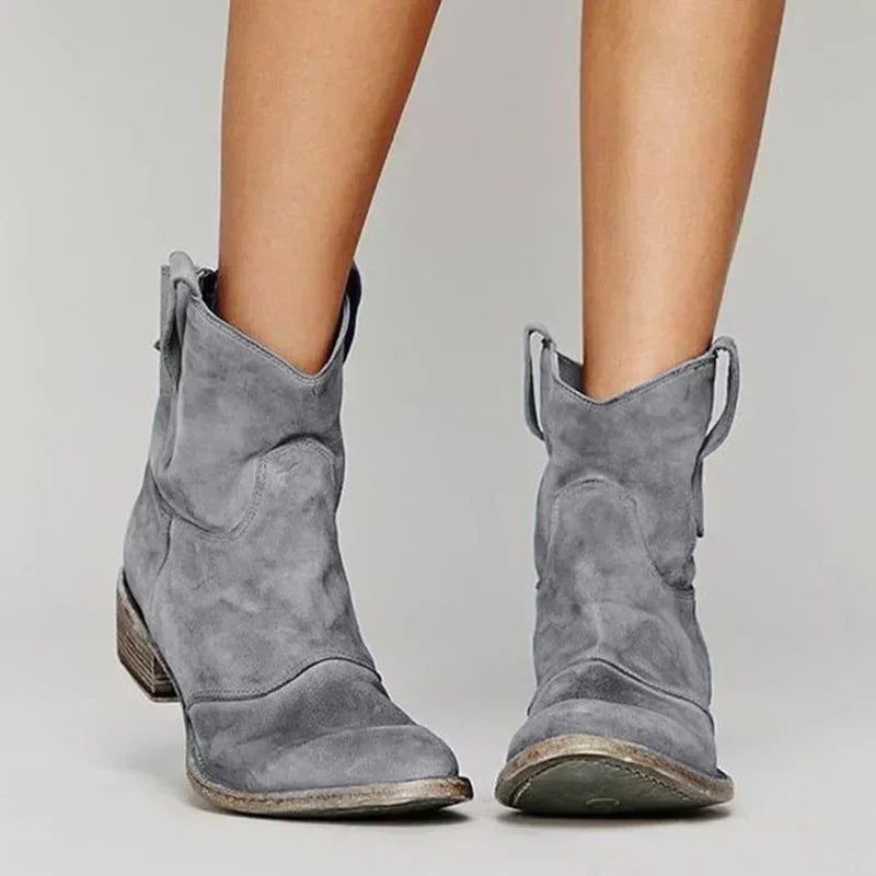Vintage Cowboy Ankle Boots for Women β Stylish & Comfortable Design