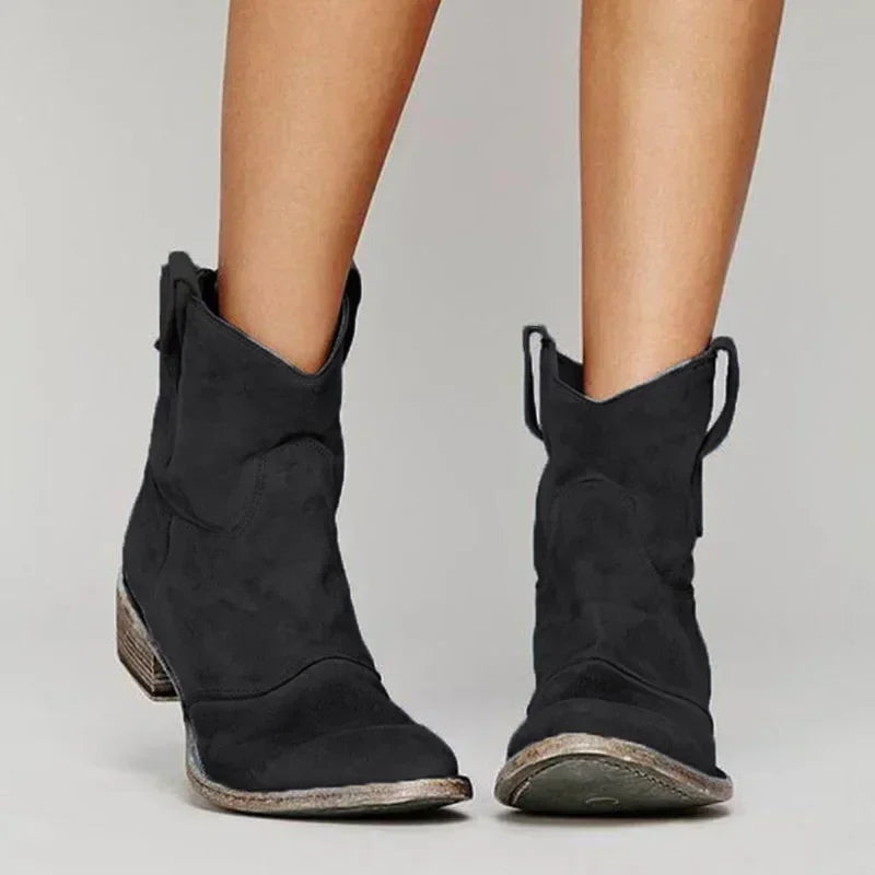 Vintage Cowboy Ankle Boots for Women β Stylish & Comfortable Design