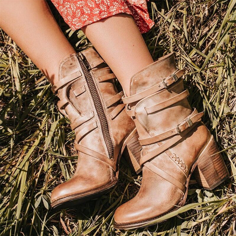 Vintage Mid-Calf Boots for Women β Chic & Comfortable Style