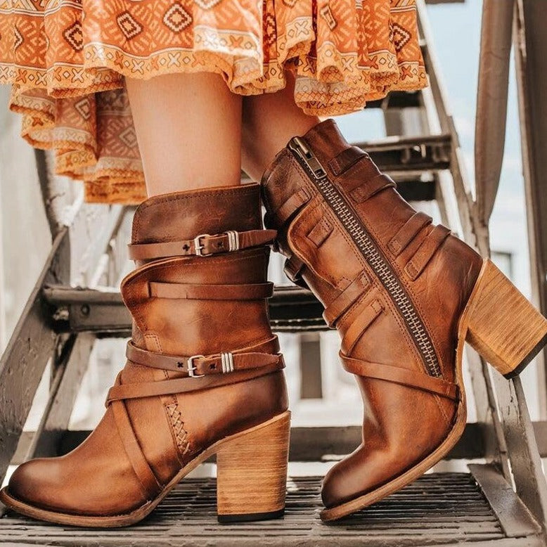 Vintage Mid-Calf Boots for Women β Chic & Comfortable Style