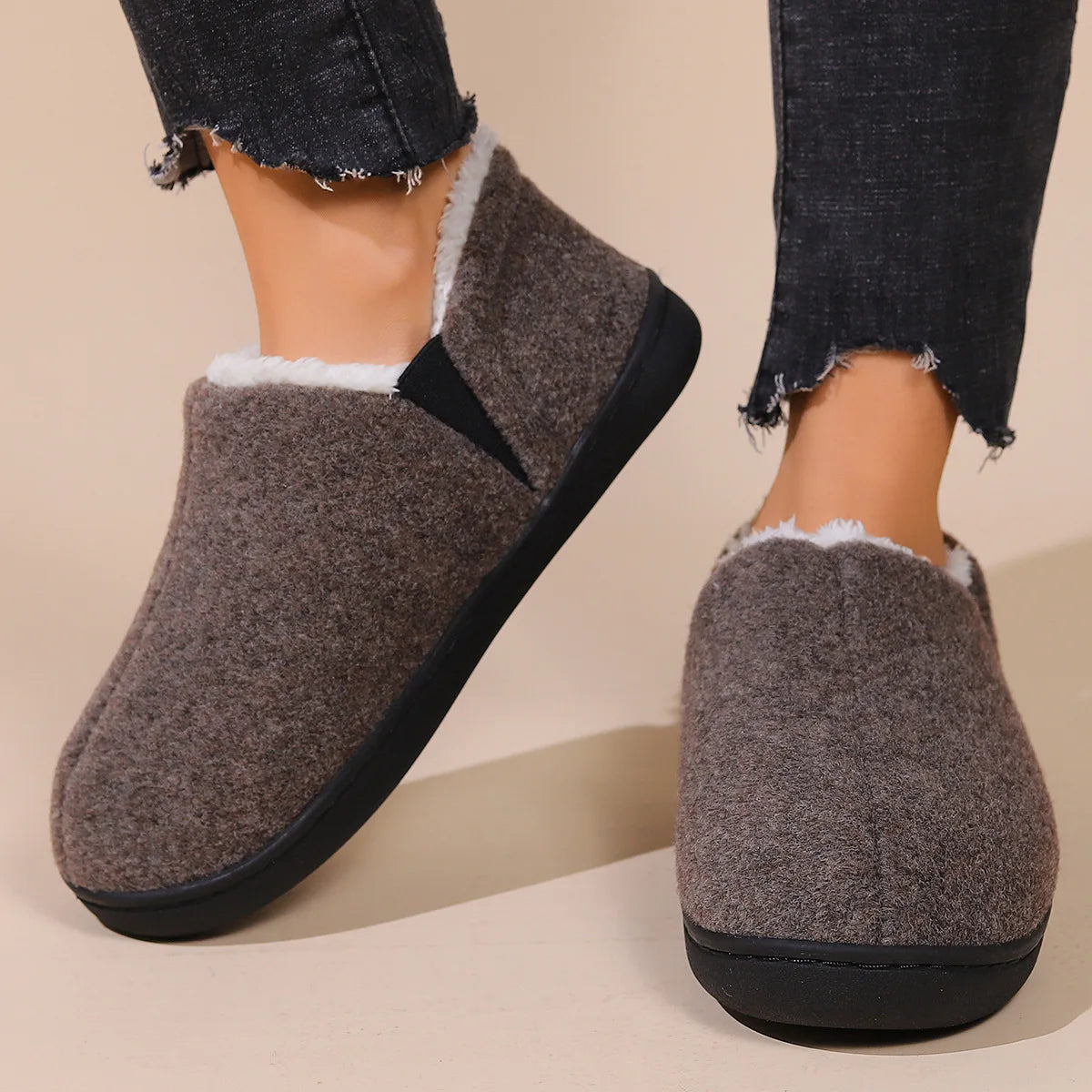 Warm Fluffy Slippers for Men β Cozy & Non-Slip Comfort