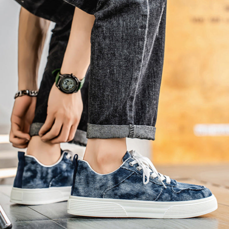 Washed Denim Sneakers for Men β Rugged Style & All-Day Comfort