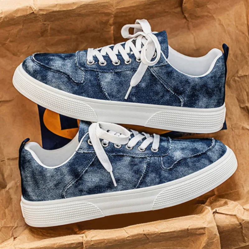 Washed Denim Sneakers for Men β Rugged Style & All-Day Comfort