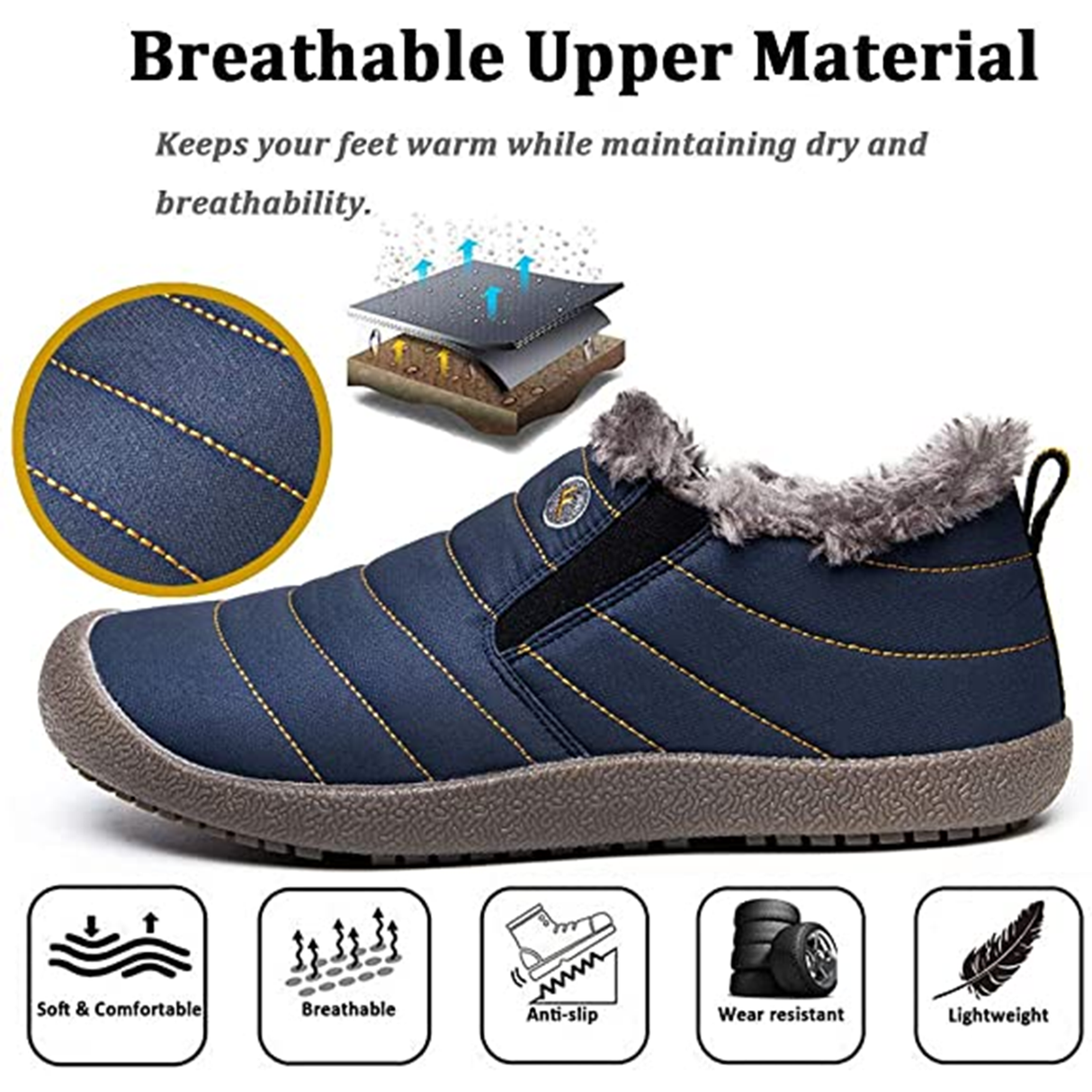 Waterproof Ankle Boots for Unisex β Warm & Comfortable for Winter Adventures 3