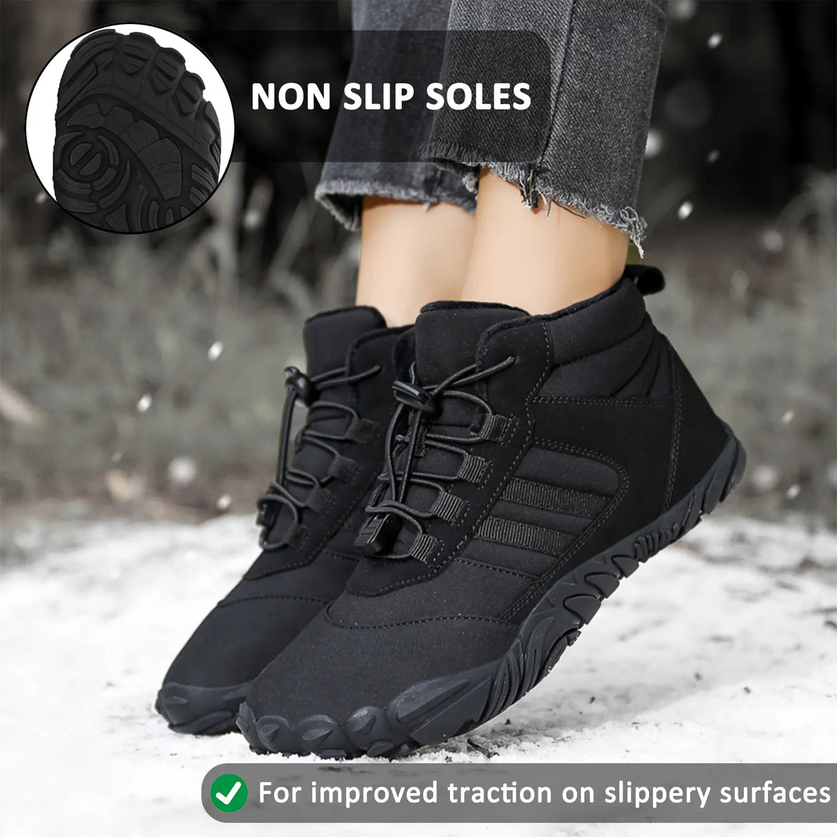 Waterproof Barefoot Shoes for Men β Comfort & Support for Winter Adventures 1