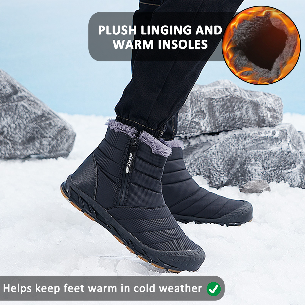Waterproof High Top Snow Boots for Men & Women β Comfortable & Supportive for Winter Adventures 2