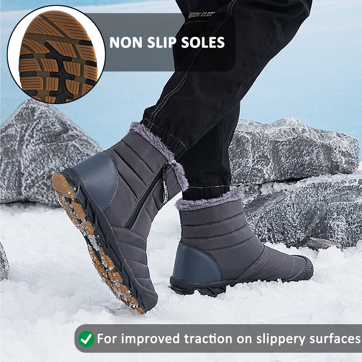 Waterproof High Top Snow Boots for Men & Women β Comfortable & Supportive for Winter Adventures 4