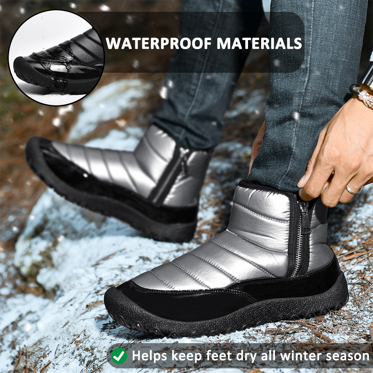 Waterproof Hiking Boots for Men β Comfortable & Supportive Winter Footwear 2