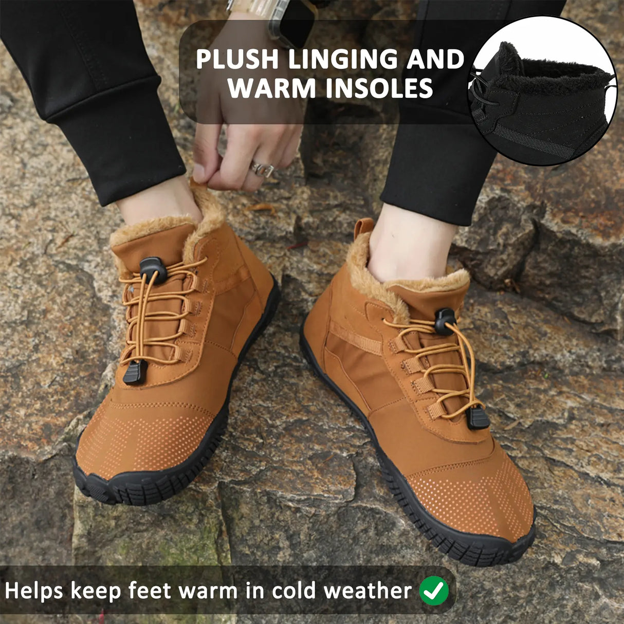 Waterproof Hiking Shoes for Men β Warm & Non-Slip Design 2