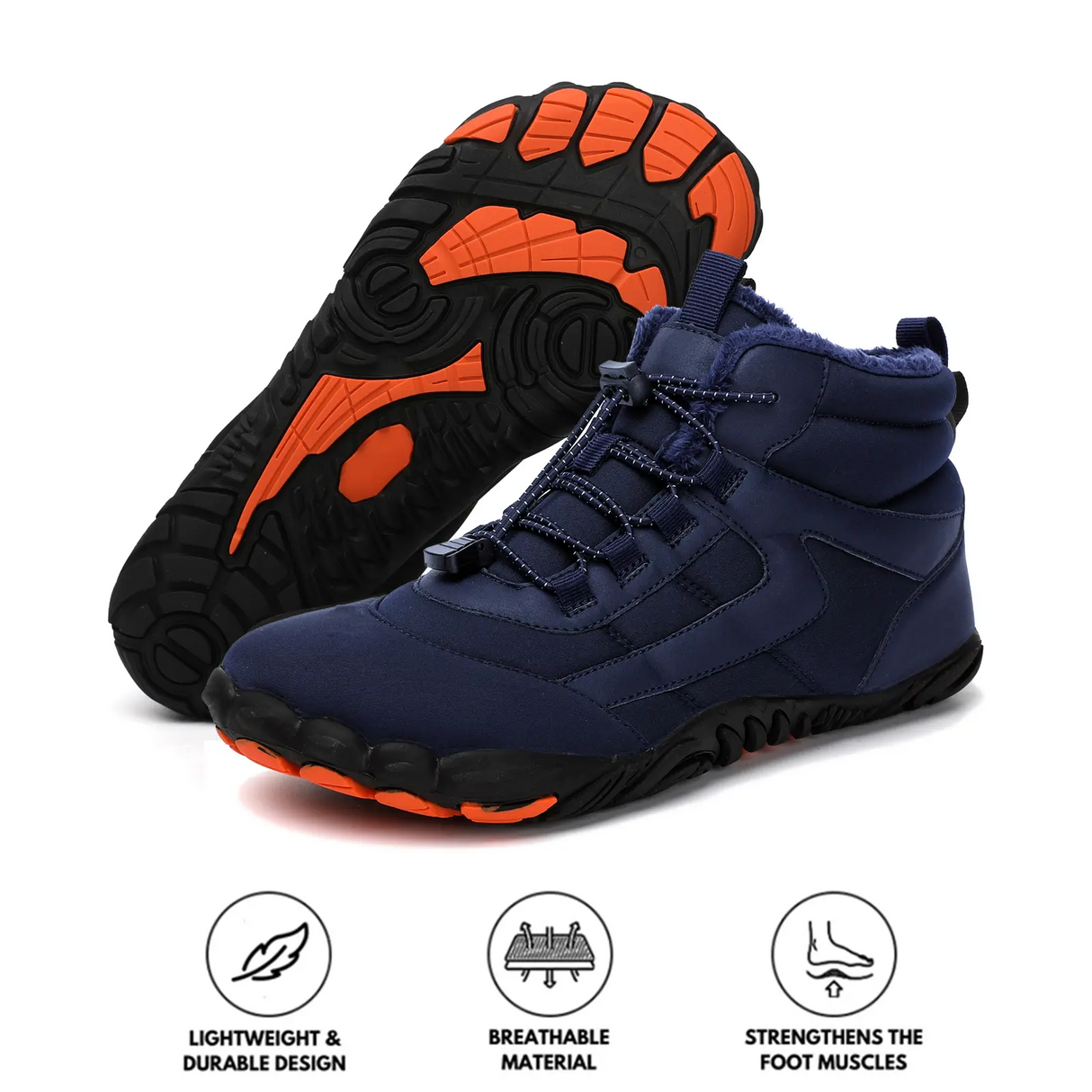 Waterproof Hiking Shoes for Unisex β Thick & Warm Comfort 0