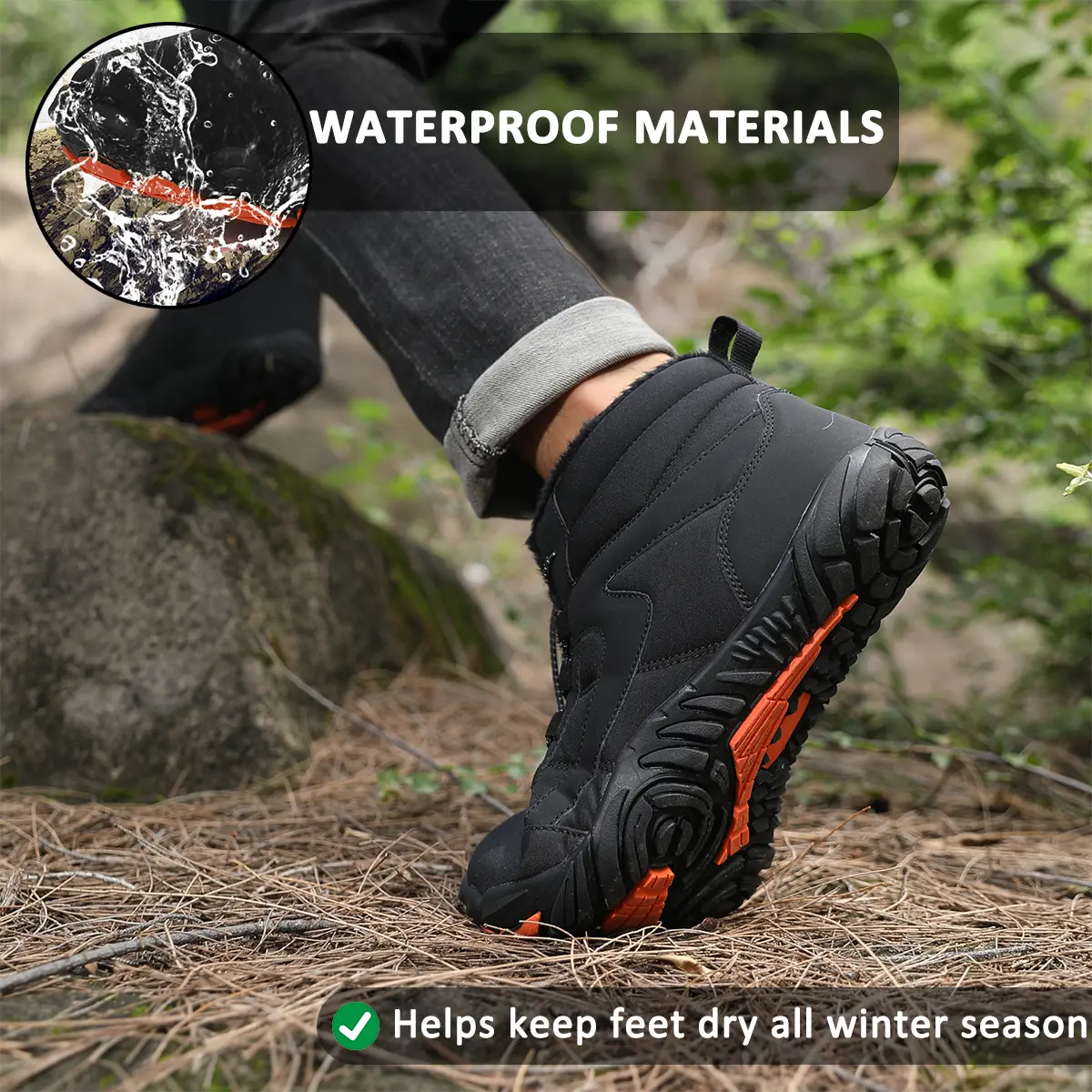 Waterproof Hiking Shoes for Unisex β Thick & Warm Comfort 3