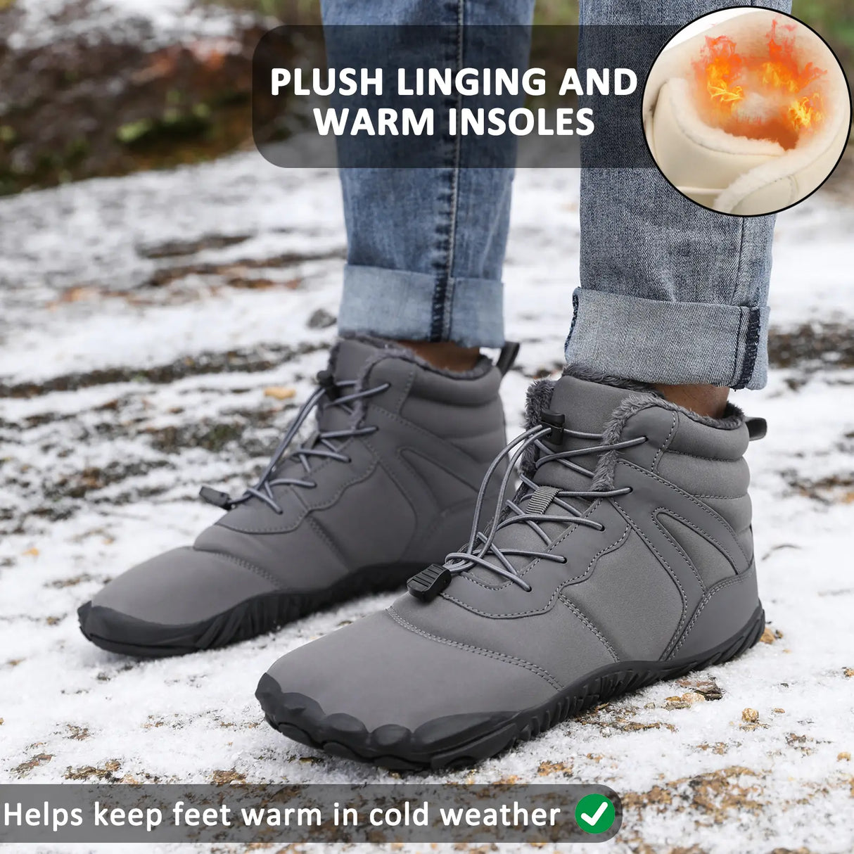 Waterproof Mid-Tube Hiking Boots for Unisex β Comfortable & Non-Slip Design 1