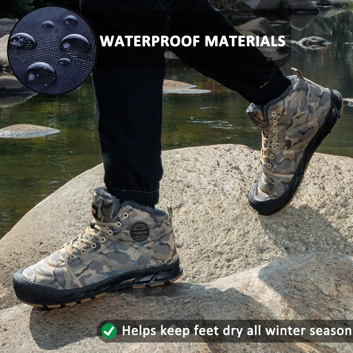 Waterproof Snow Boots for Men β Warm & Comfortable for Outdoor Adventures 1