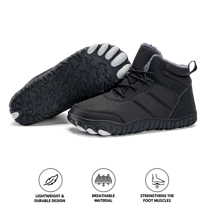 Waterproof Winter Barefoot Shoes for Men β Comfortable & Supportive 9