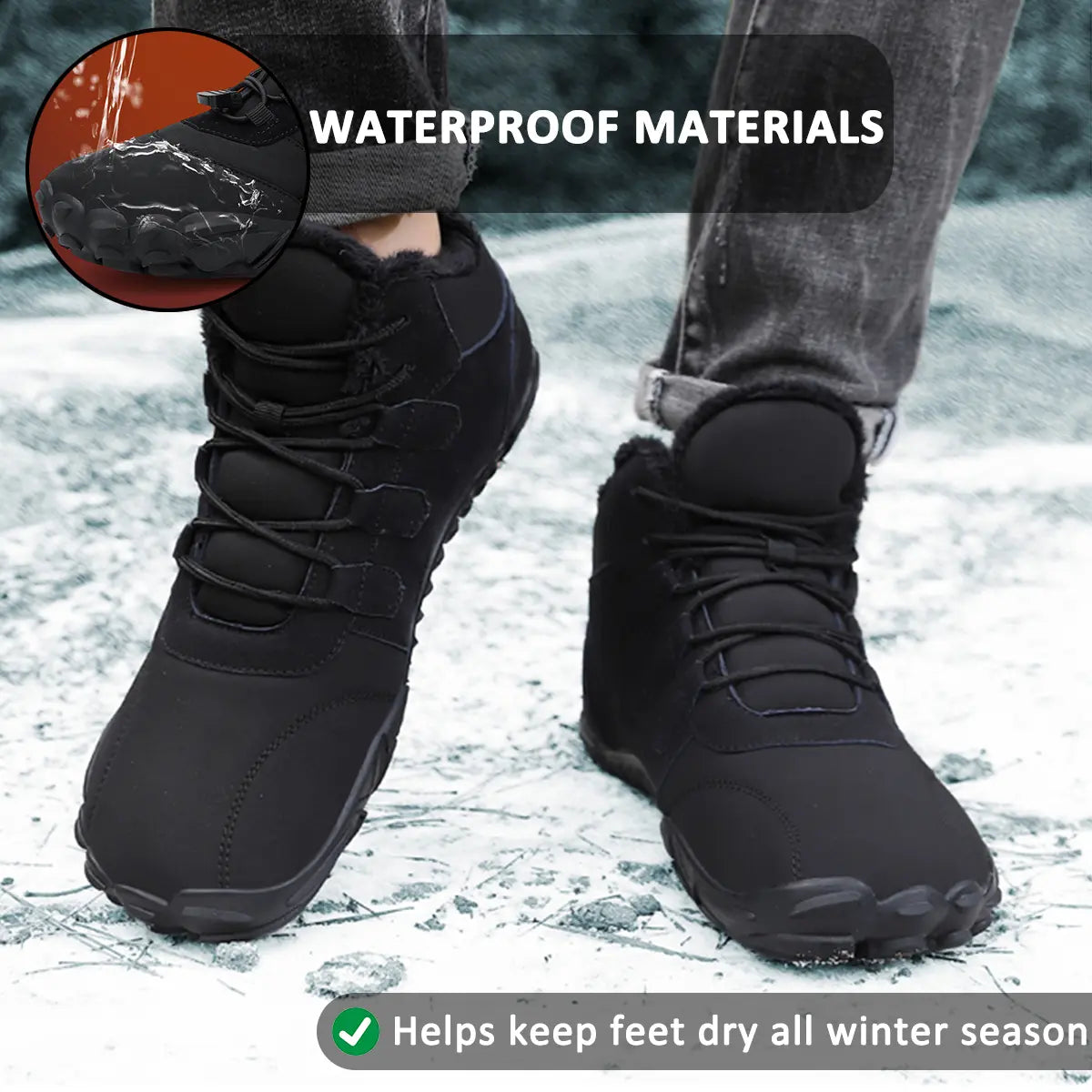 Waterproof Winter Hiking Boots for Men β Comfortable & Supportive Design 1