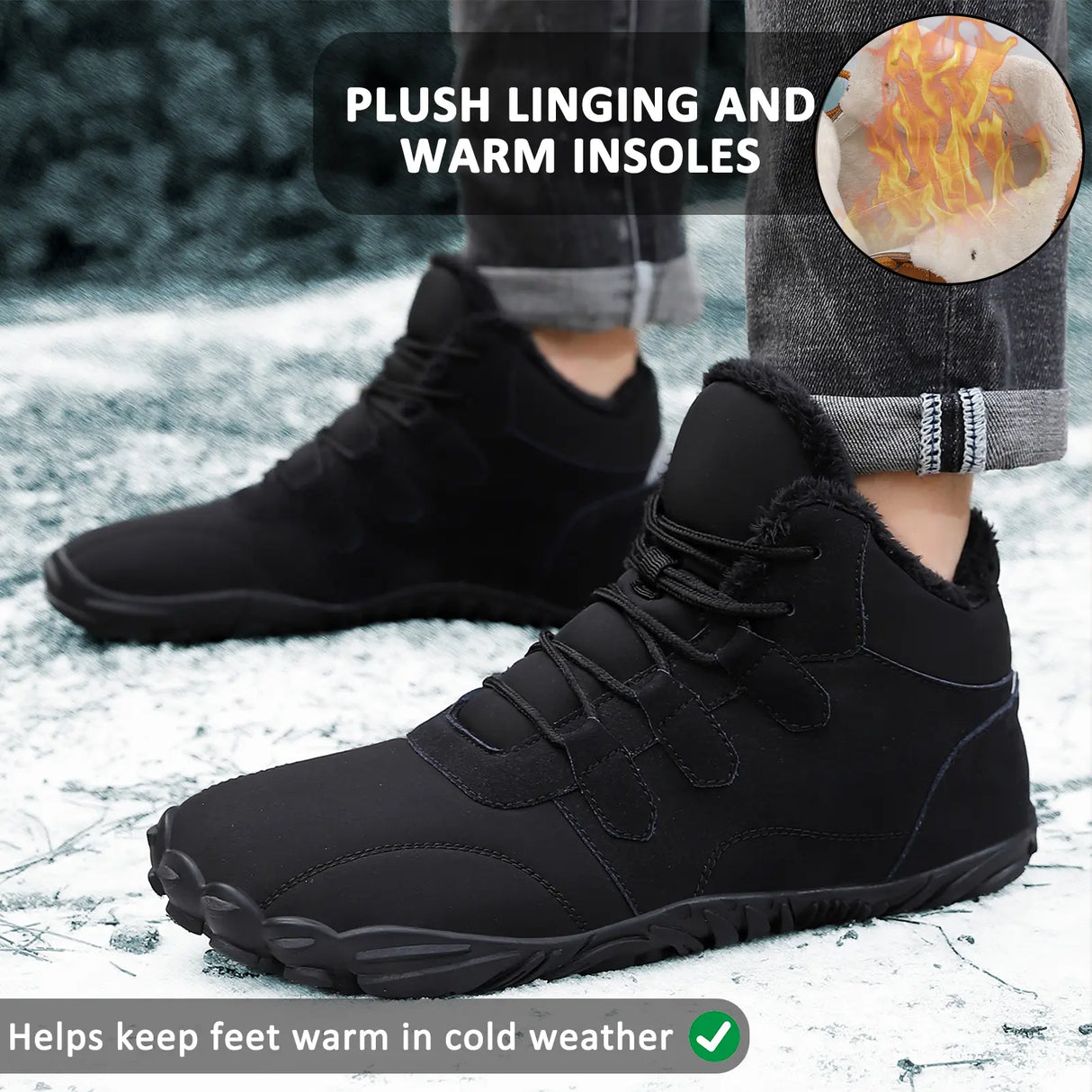 Waterproof Winter Hiking Boots for Men β Comfortable & Supportive Design 2