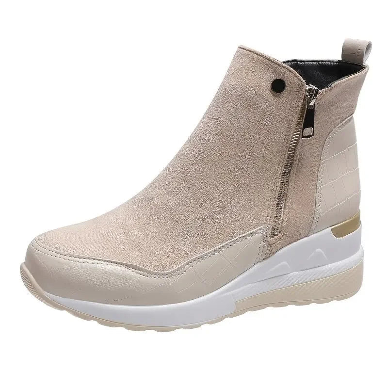 Wedge Black Ankle Boots for Women β Chic & Comfortable Platform Style