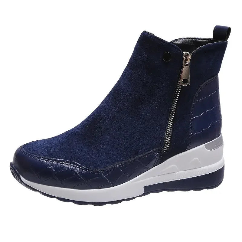Wedge Black Ankle Boots for Women β Chic & Comfortable Platform Style